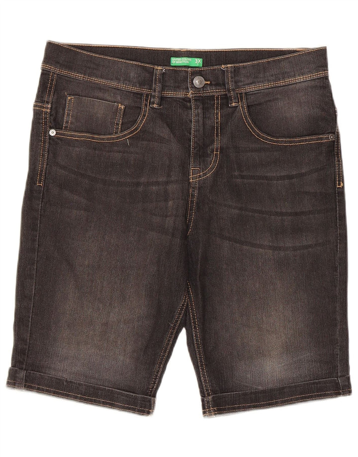 Pantaloni scurți din denim pentru bărbați Benetton W32 Medium Black