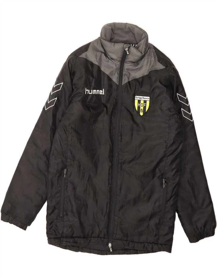 HUMMEL Boys Graphic Windbreaker Jacket 14-15 Years Large Black Colourblock Vintage Hummel and Second-Hand Hummel from Messina Hembry 