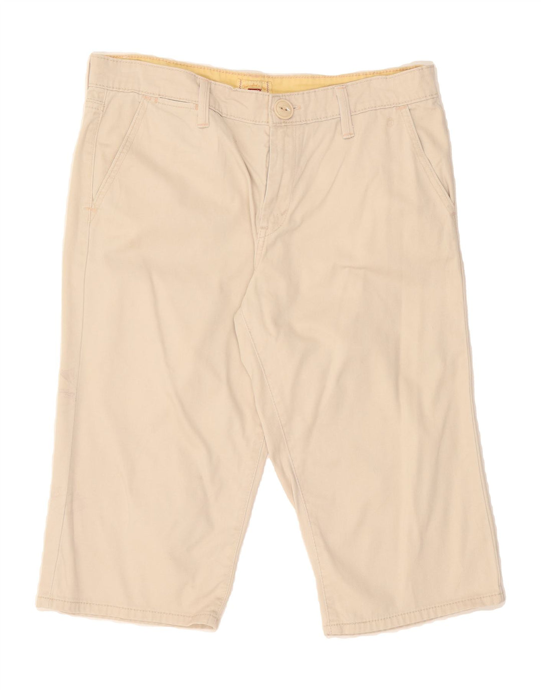 LEVI'S Womens Bermuda Shorts US 12 Large W34  Beige Cotton Vintage Levi's and Second-Hand Levi's from Messina Hembry 