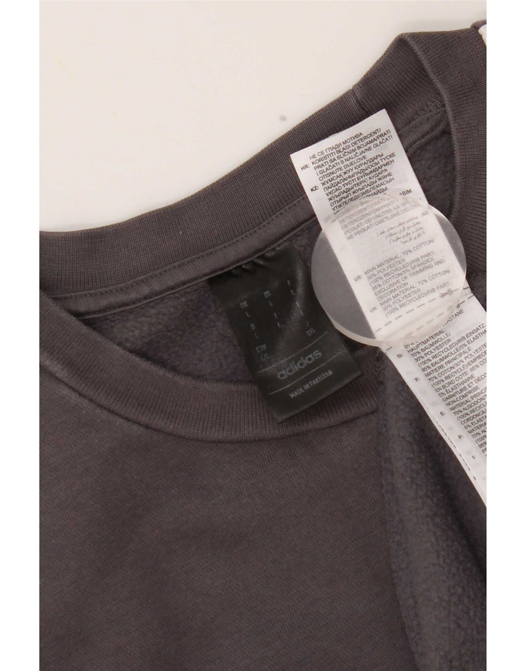 Hanorac pentru bărbați Adidas Jumper mare, gri, bumbac