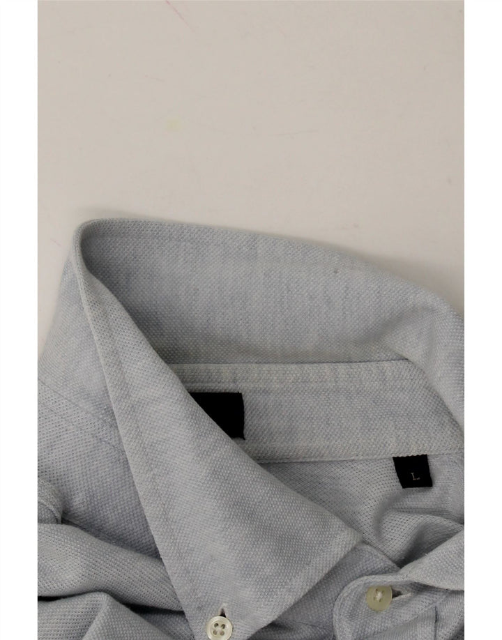 FAY Mens Shirt Large Blue Cotton Vintage Fay and Second-Hand Fay from Messina Hembry 