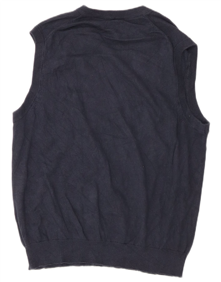 Chaps Mens Vest Tank Top Mare Bumbac Bleumarin