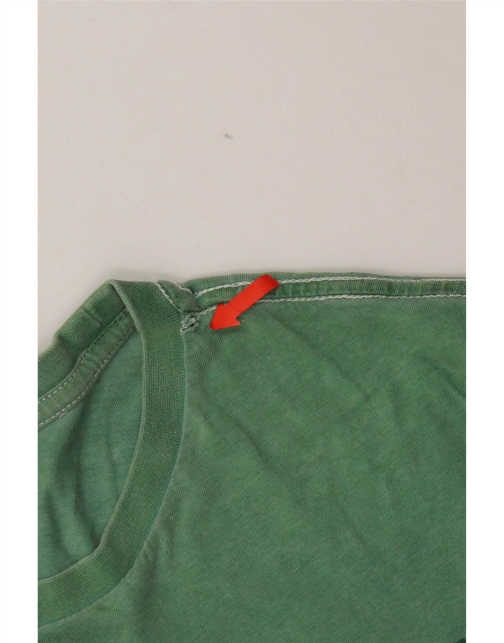 Tricou grafic pentru bărbați Gas Top din bumbac verde mediu