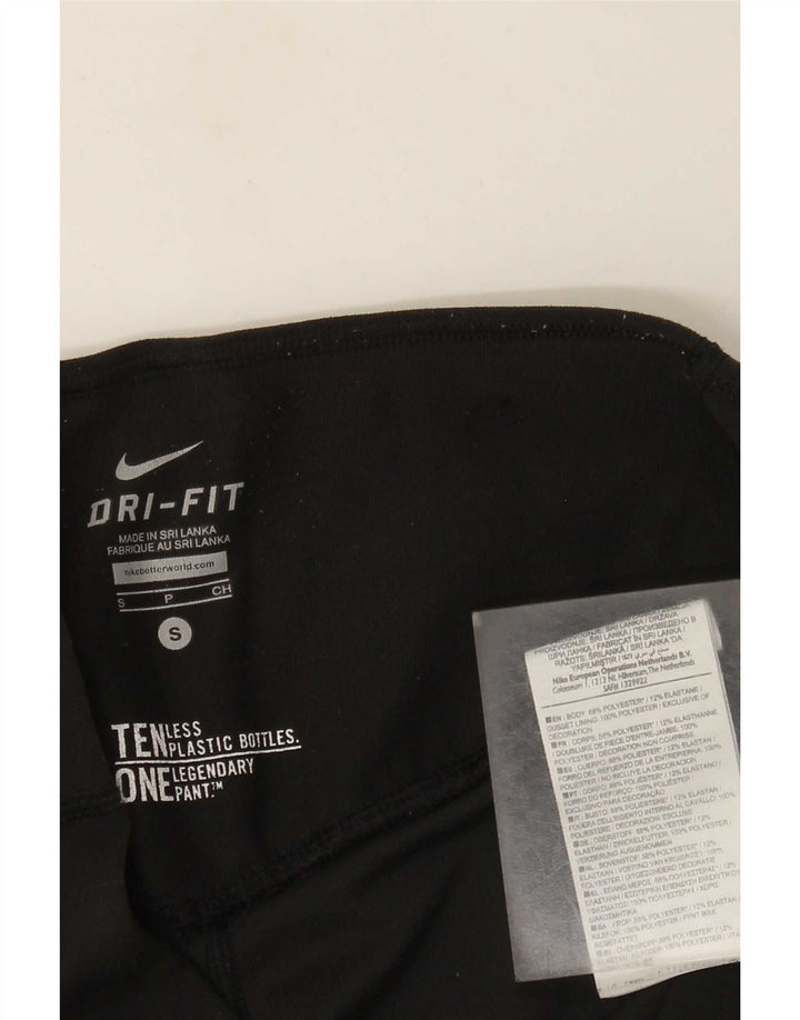 Leggings capri Nike Dri Fit pentru femei UK 8 Small Poliester negru