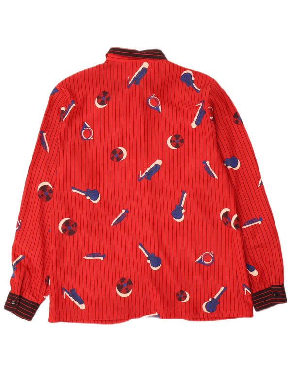 Bluză cămașă pentru femei Mario Pucci Cecconi IT 44 Medium Red Pinstripe