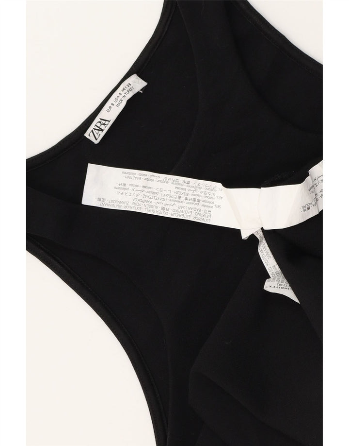 ZARA Womens Sleeveless Bodycon Dress UK 10 Small Black Polyester