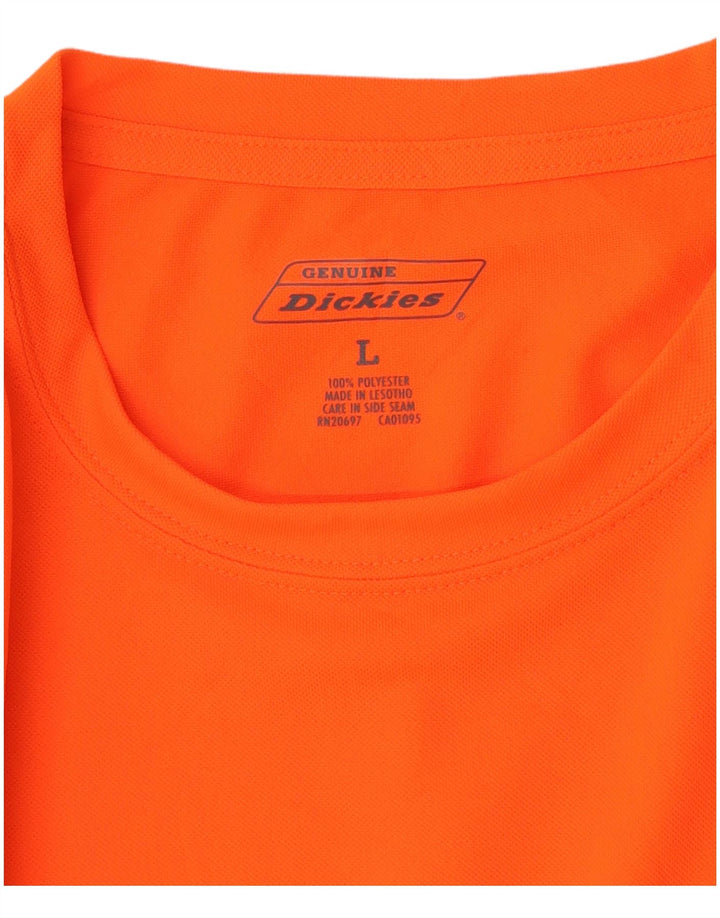 Top pentru bărbați Dickies cu mânecă lungă, mare portocaliu, poliester