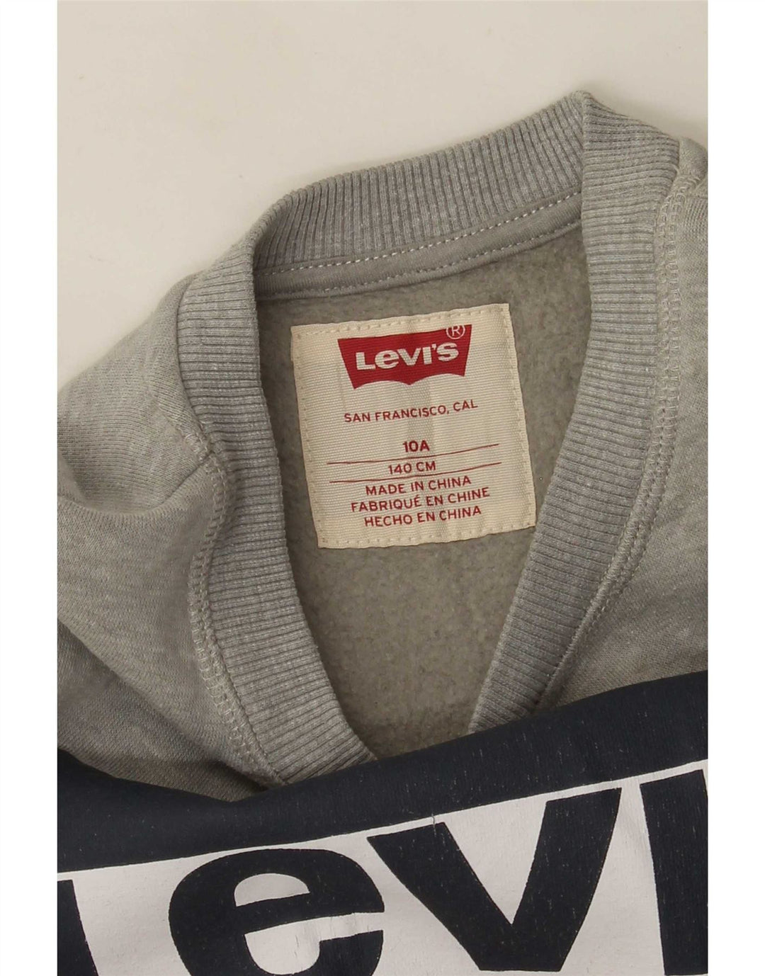 Pulover Levi's pentru băieți, cu capota, 9-10 ani, gri pete