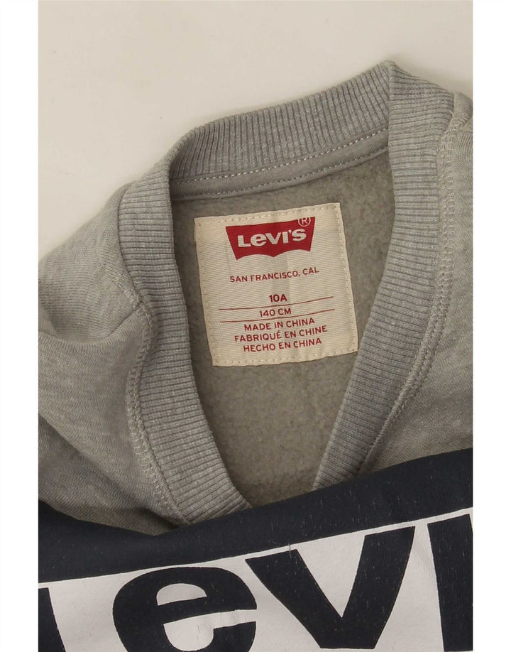 Pulover Levi's pentru băieți, cu capota, 9-10 ani, gri pete
