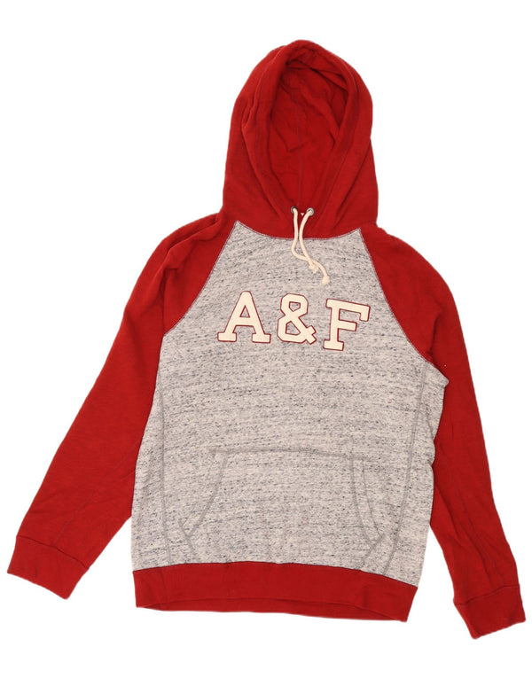 Pulover cu glugă pentru bărbați Abercrombie & Fitch UK 14 Medium Burgundy Colorblock