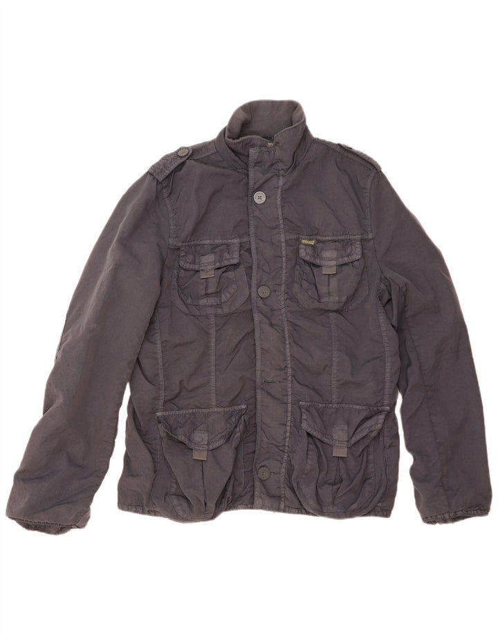 Jachetă militară pentru bărbați TOMMY HILFIGER Marea Britanie 38 Nailon mediu bleumarin
