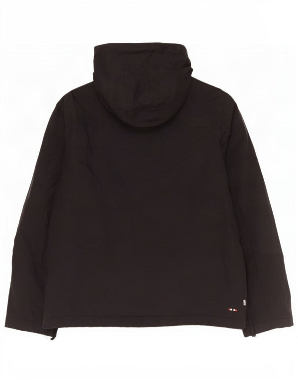 Jachetă Anorak cu glugă Napapijri Geographic Graphic pentru bărbați UK 42 XL Nylon negru