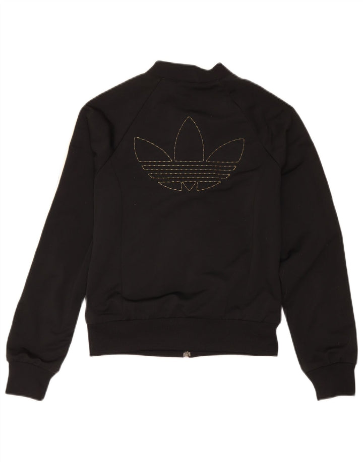 Jachetă de top pentru trening Adidas Crop Graphic pentru femei EU 38 Medium Black