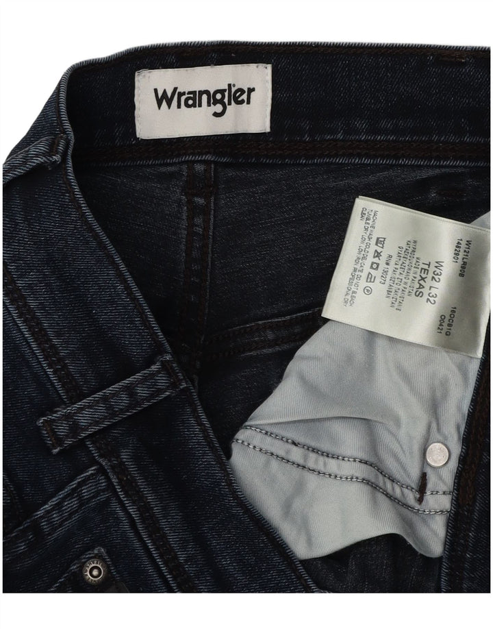 Blugi drepte pentru bărbați Wrangler Texas W32 L30 bumbac bleumarin