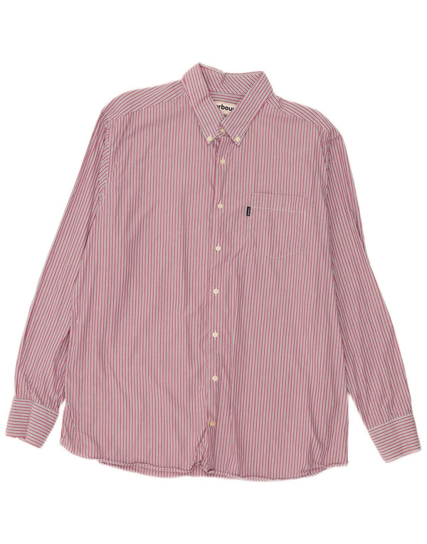 Cămașă Barbour Tailored Fit 2XL roz cu dungi