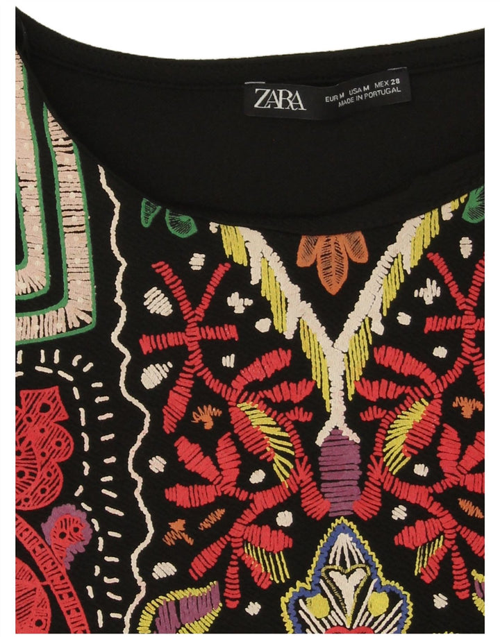 Rochie Schimbată pentru Damă Zara cu model abstract UK 14 Medium Black