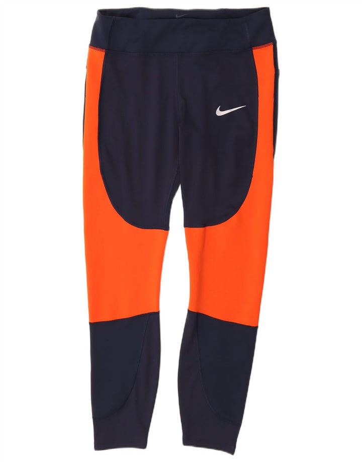 Leggings pentru femei Nike UK 14, mare, albastru bleumarin, poliester