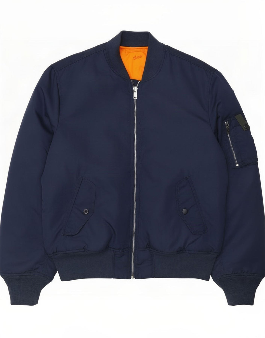 Bomber pentru bărbați Pull & Bear UK 38 Medium Bleumarin Colorblock