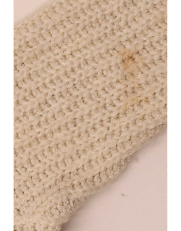 Pulover cardigan deschis supradimensionat pentru femei Zara UK 14 Medium Bej Acrilic