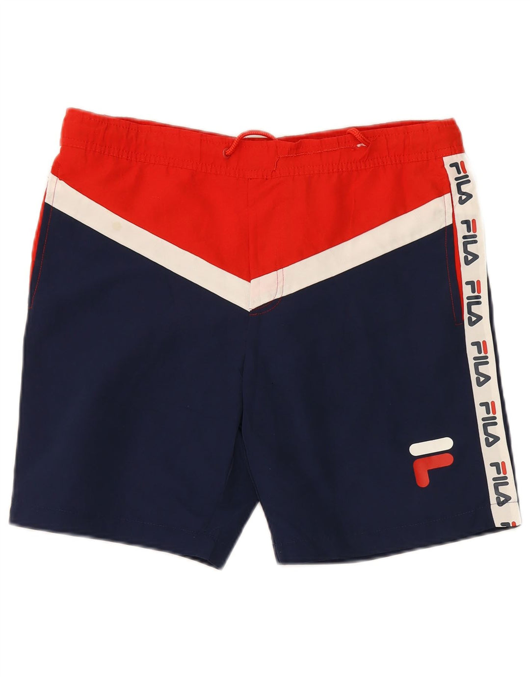 Pantaloni scurți de înot cu grafică Fila pentru bărbați, albastru, poliester color bloc