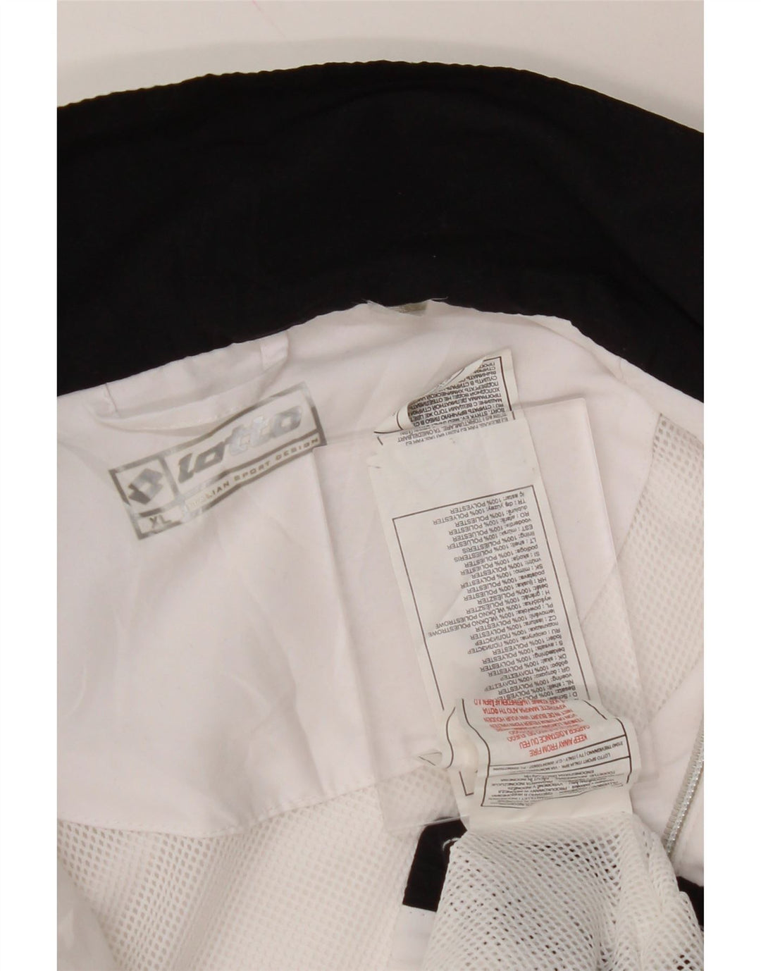 LOTTO Mens Tracksuit Top Jacket XL White Colourblock Polyester