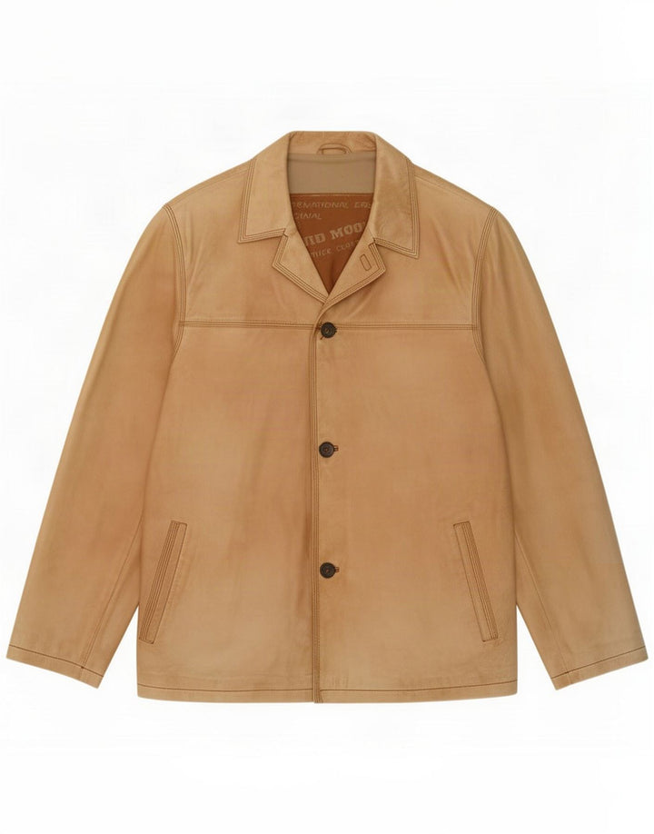 David Moore Jachetă de piele pentru bărbați UK 42 XL Brown Classic