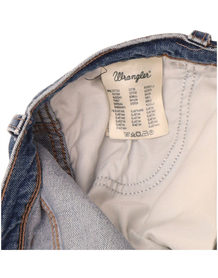 Blugi drepti WRANGLER pentru bărbați, cu ajustare normală, W34 L30, bumbac albastru