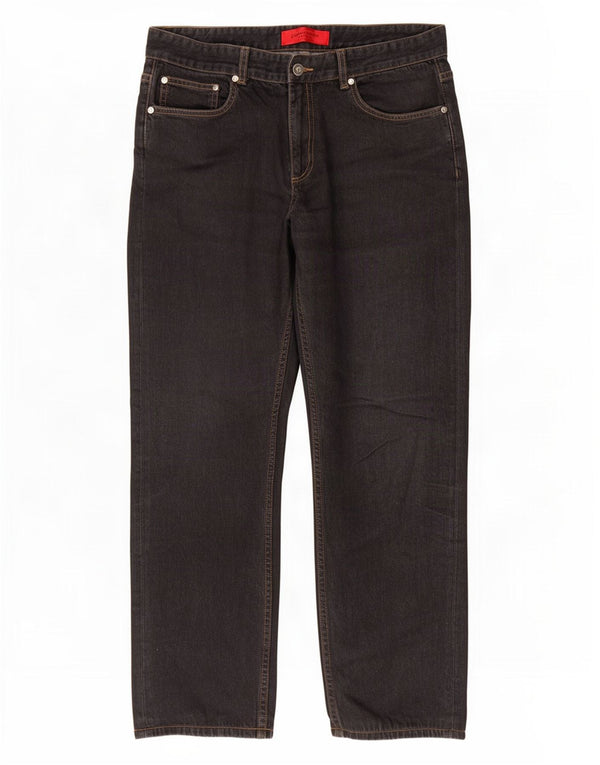 Jeans drept bărbați Pierre Cardin W36 L32 bumbac negru