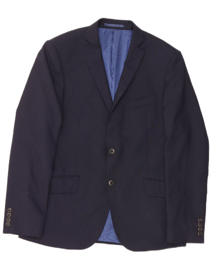 Jachetă pentru bărbați Marks & Spencer, subțire, cu 2 nasturi, UK 40 Medium Bleumarin