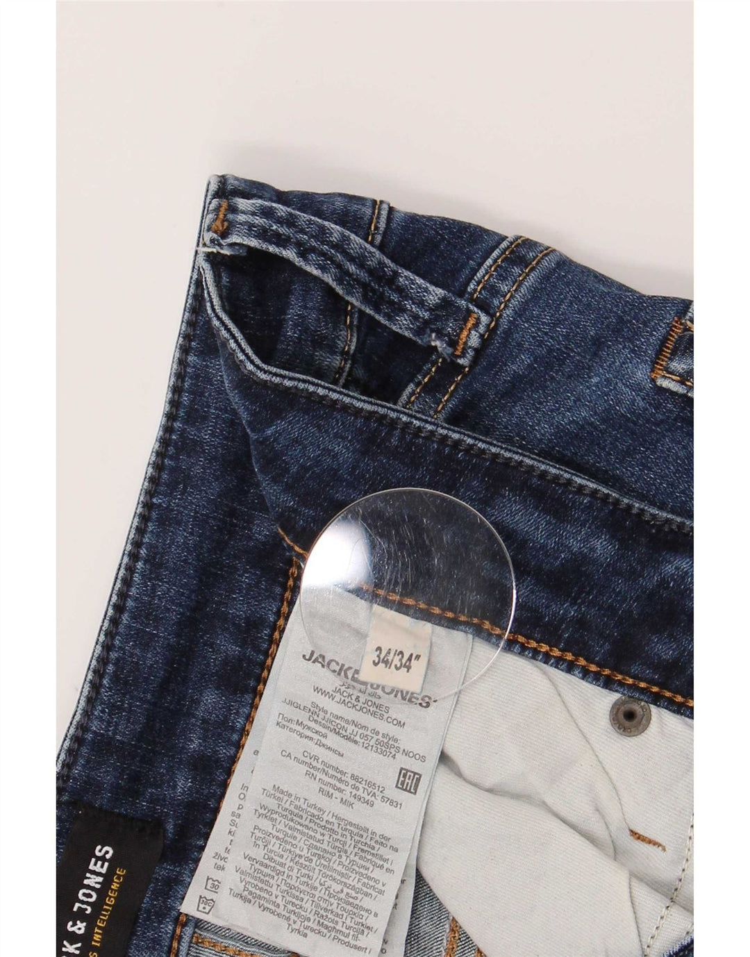 Blugi Jack & Jones GLENN Slim pentru bărbați W34 L34 Bumbac albastru