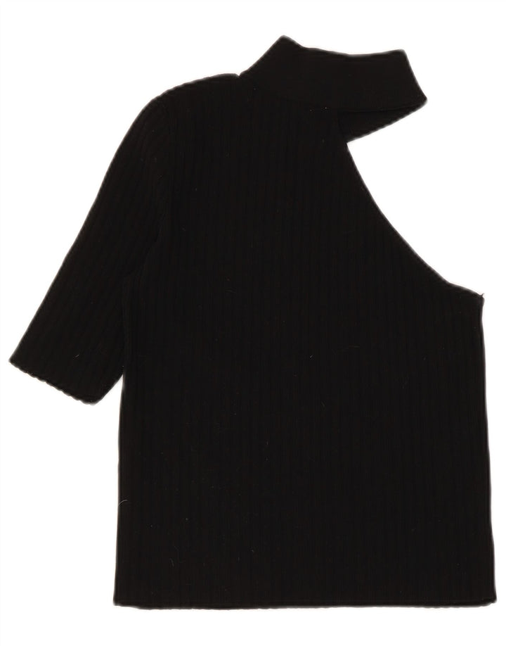 Top cu un umăr pentru femei Zara UK 8 Small Nylon negru