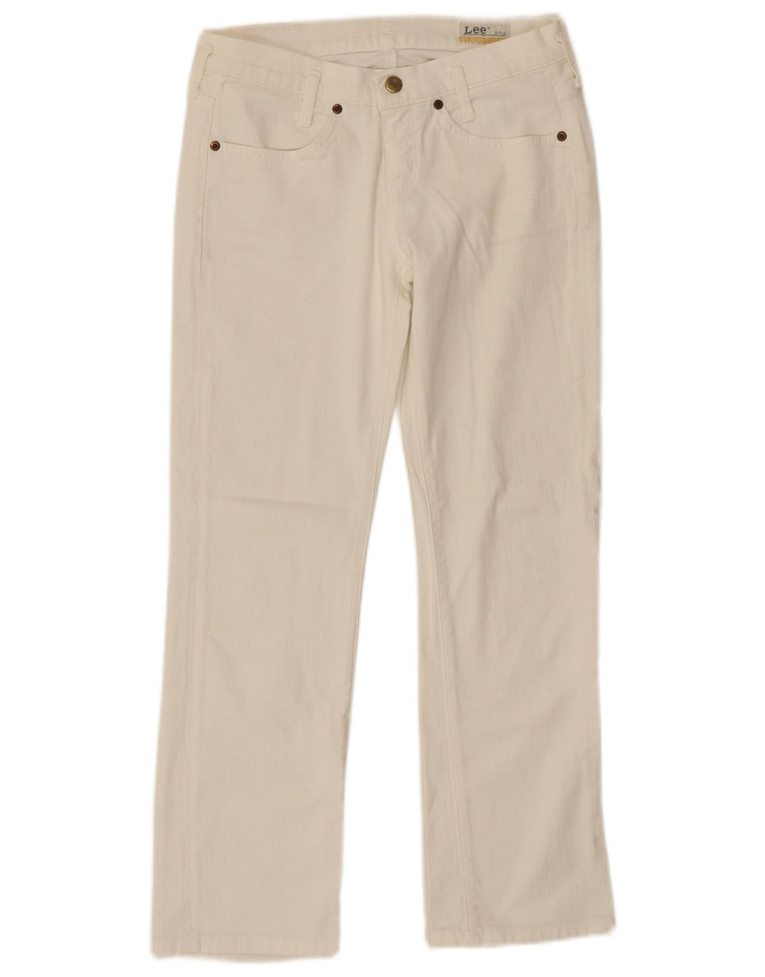 Blugi LEE pentru fete Lilly drepte 14-15 ani W28 L26 bumbac alb