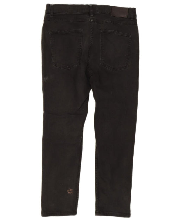 Blugi crop slim pentru femei W34 L25 negri Whistles