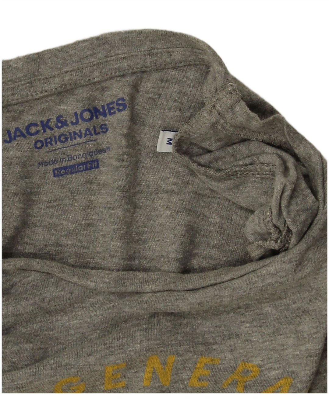 Tricou cu grafic Jack & Jones pentru bărbați, cu croială obișnuită, Top mediu gri cu pete