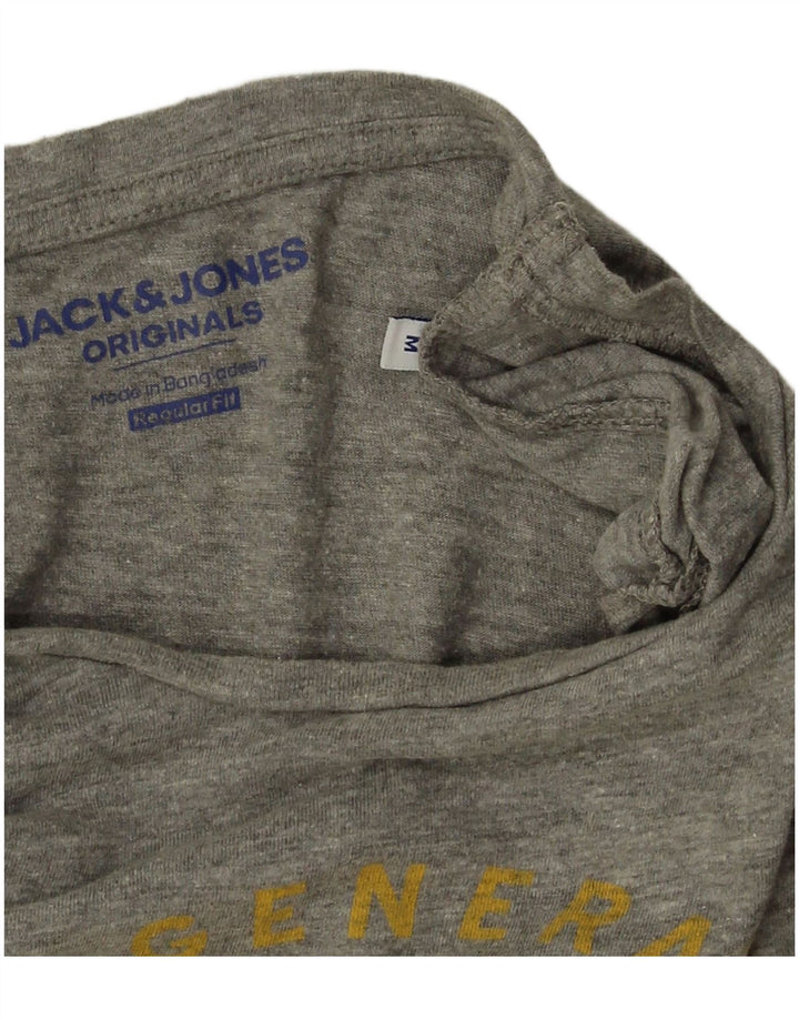 Tricou cu grafic Jack & Jones pentru bărbați, cu croială obișnuită, Top mediu gri cu pete