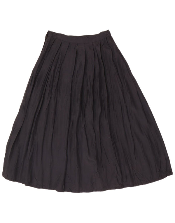Stefanel Fusta Pliata Talie Inalta Femei IT 42 Medium W26 Viscoza Neagra