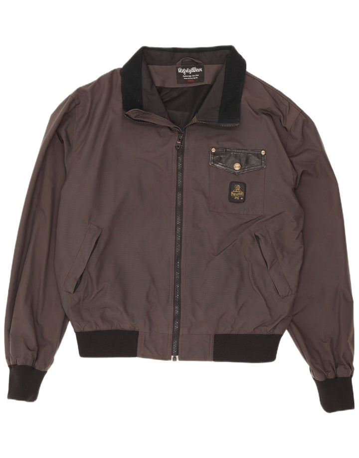 Jachetă Bomber pentru bărbați Refrigiwear UK 40, mare, gri, poliamidă color bloc