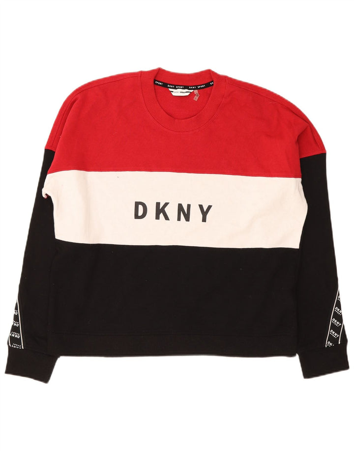 Dkny Pulover cu grafic pentru femei UK 10, mic, multicolor