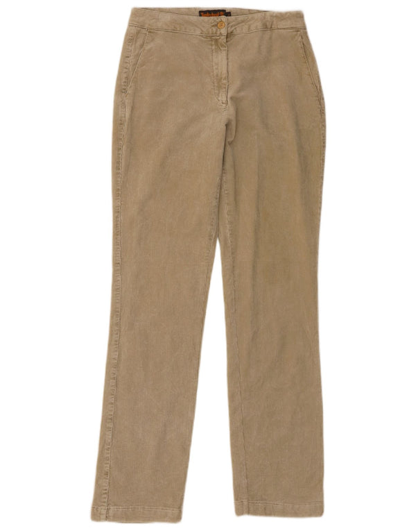 Pantaloni drepti din velur pentru femei Timberland UK 8 Small W28 L30 Beige