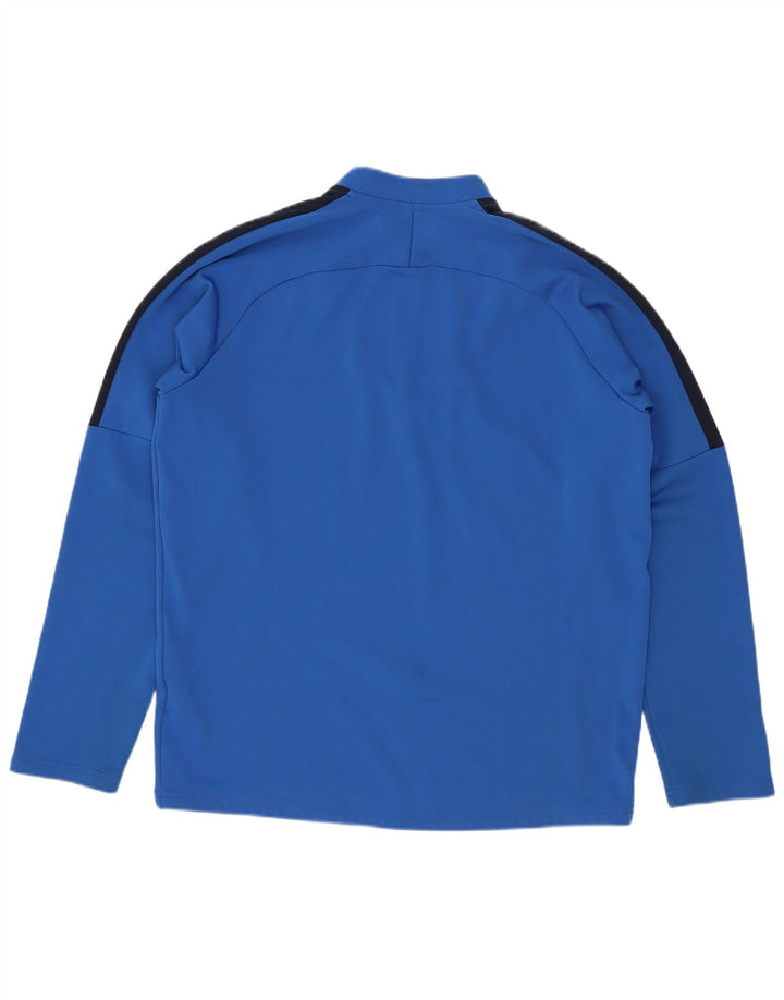 Top de trening Nike pentru băieți, cu fermoar și gât, 13-14 ani, XL, albastru, bloc de culoare