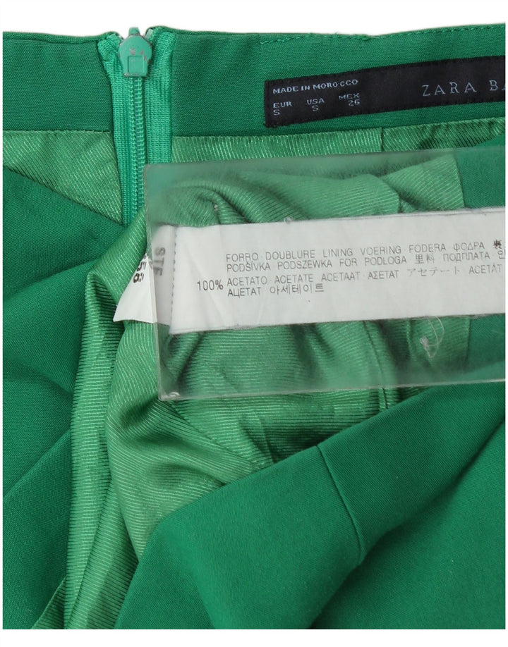 Fusta Mini Zara Femei Mică W26 Acetat Verde