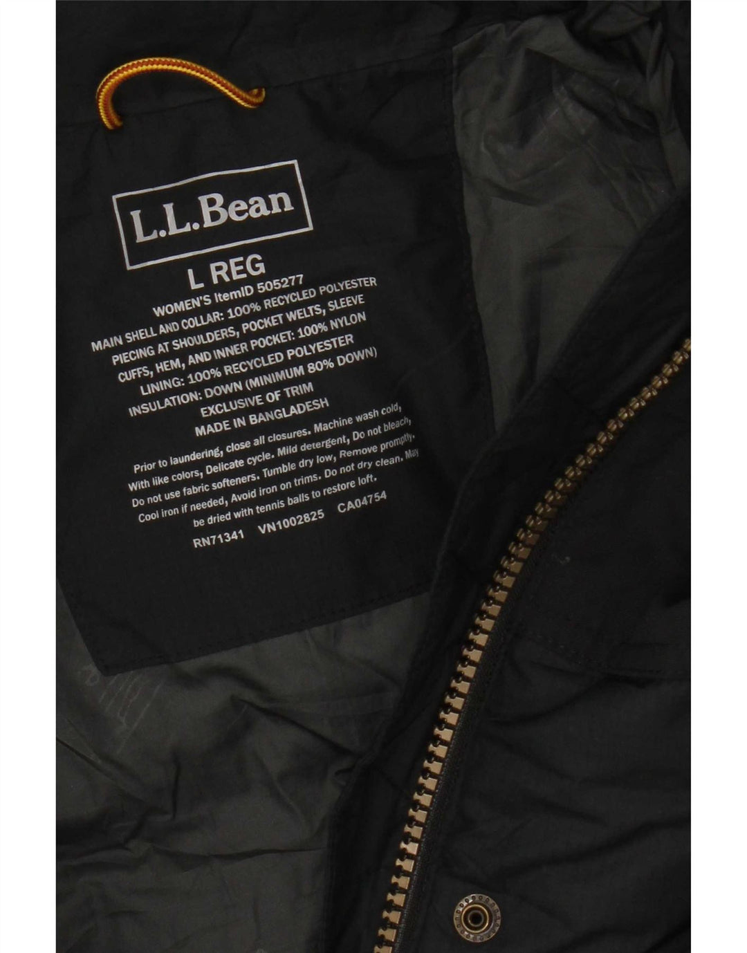 Jachetă căptușită cu glugă pentru femei L.L.Bean UK 16, mare, gri, poliester