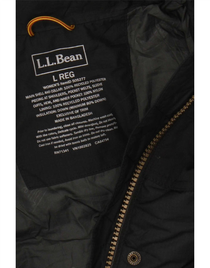 Jachetă căptușită cu glugă pentru femei L.L.Bean UK 16, mare, gri, poliester