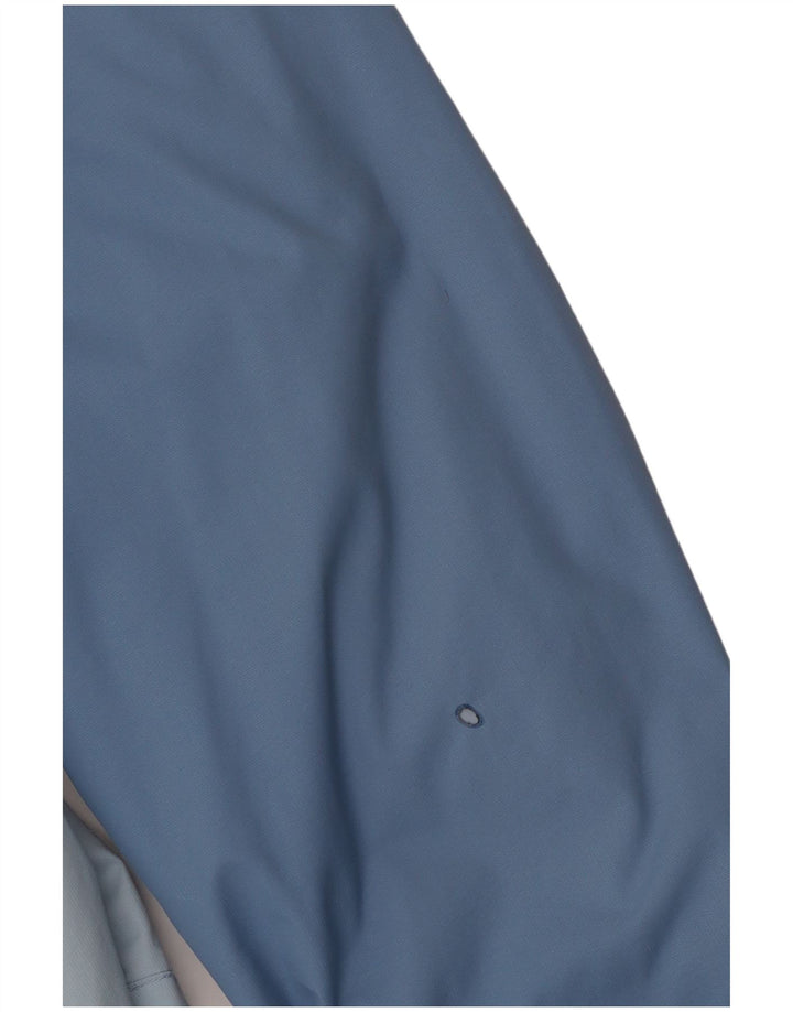 COLUMBIA Jachetă de ploaie supradimensionată cu glugă pentru femei UK 18 XL Albastru Colorblock