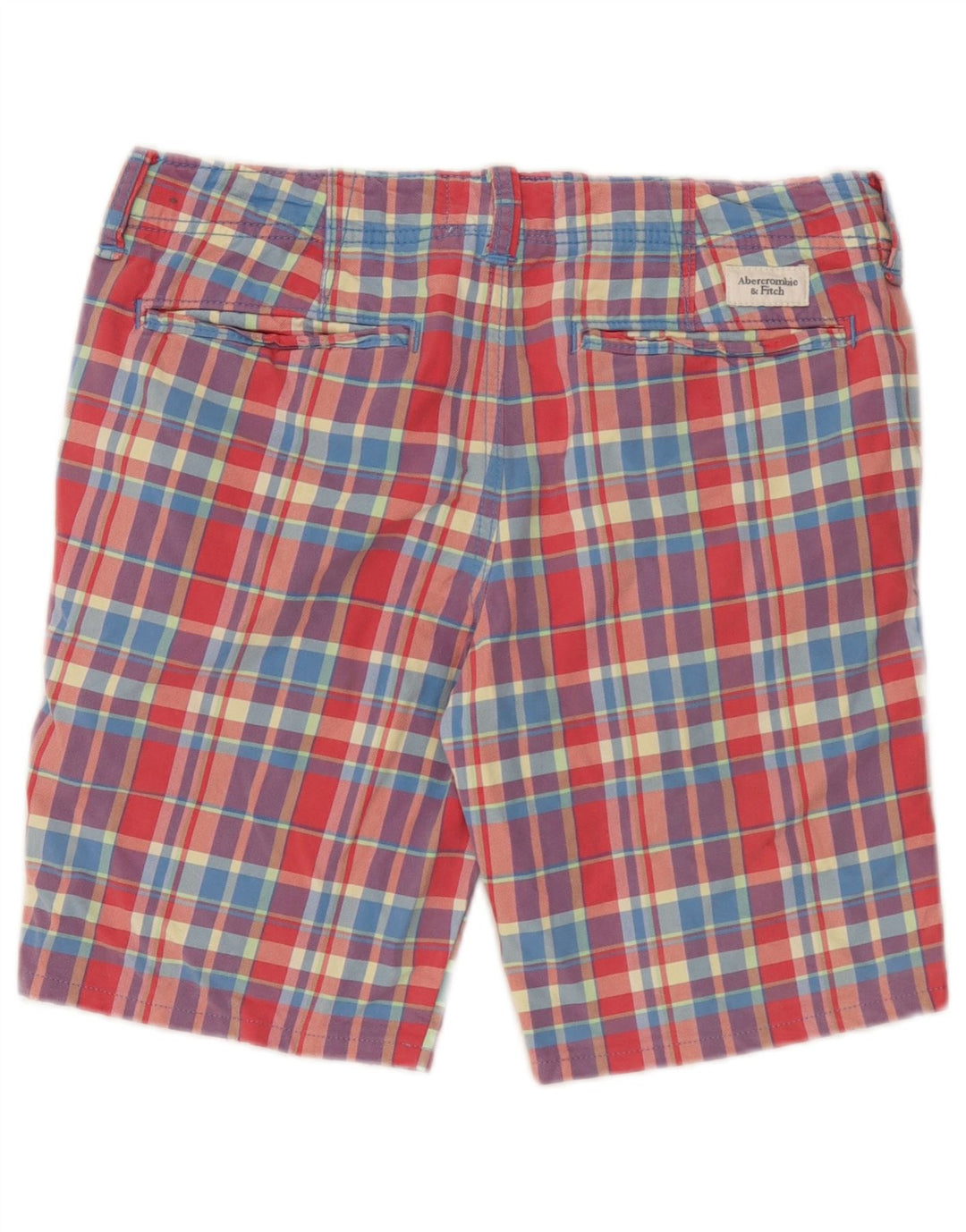 Pantaloni scurți chino pentru bărbați Abercrombie & Fitch W32, bumbac cu carouri multicolore medii