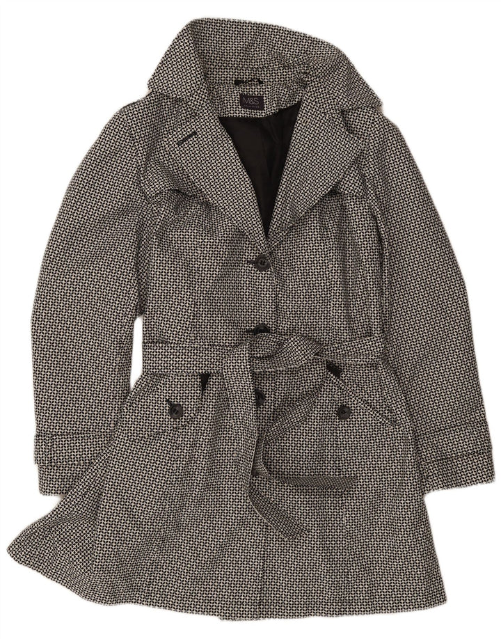 Trench pentru femei Marks & Spencer UK 18 XL Poliester geometric negru
