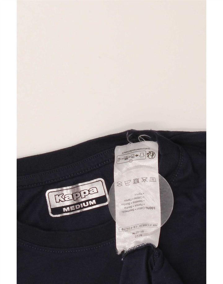 Tricou grafic pentru bărbați Kappa Top mediu din bumbac bleumarin