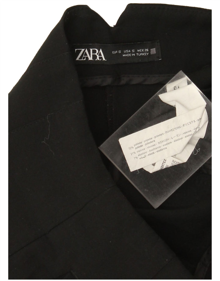 Pantaloni chino conici pentru femei Zara Mici L26 L27 Poliester negru