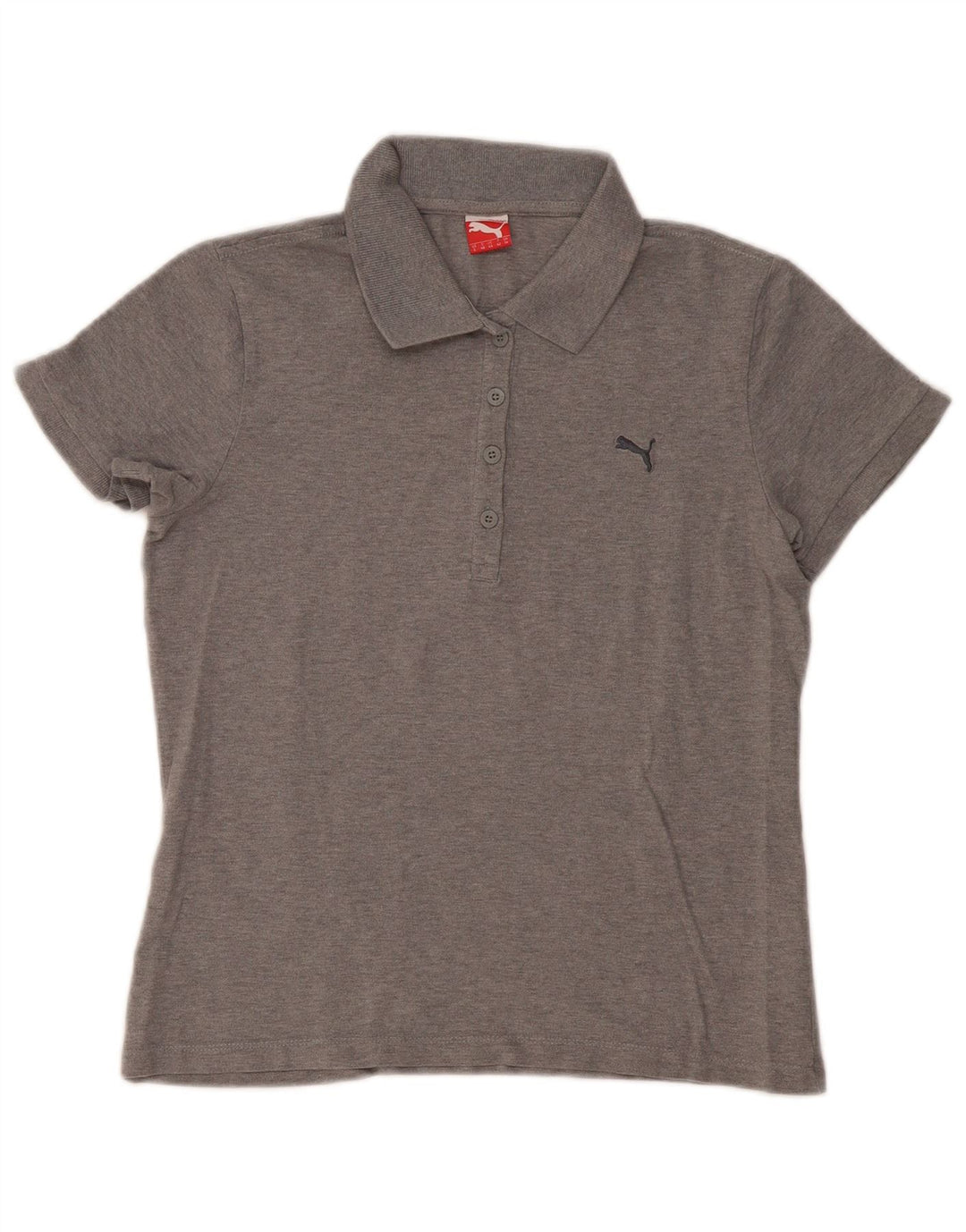 Tricou polo PUMA pentru femei UK 14, bumbac gri mediu