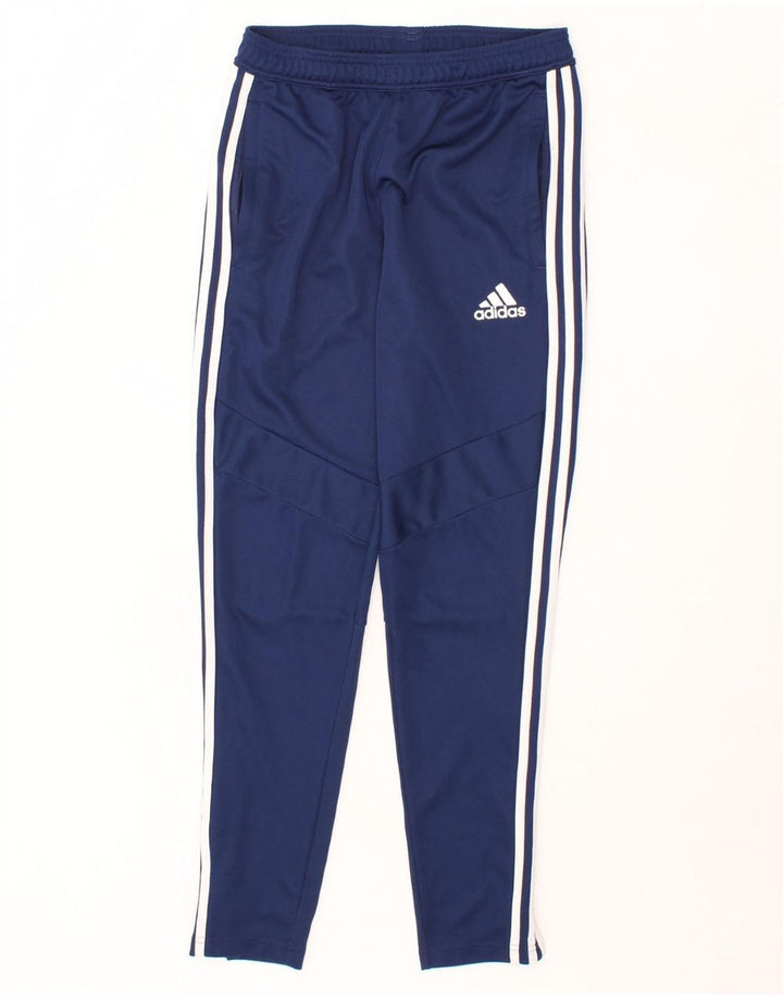 ADIDAS Mens Tracksuit Trousers Small  Navy Blue Polyester Vintage Adidas and Second-Hand Adidas from Messina Hembry 